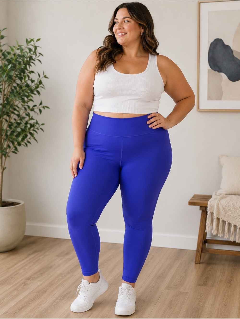 Nike High-Rise Leggings in Cobalt Blue